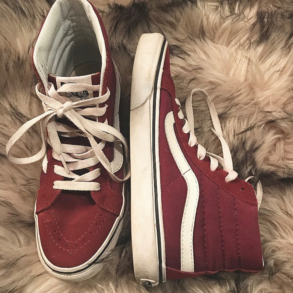 Sk8-HI burgundy shoes